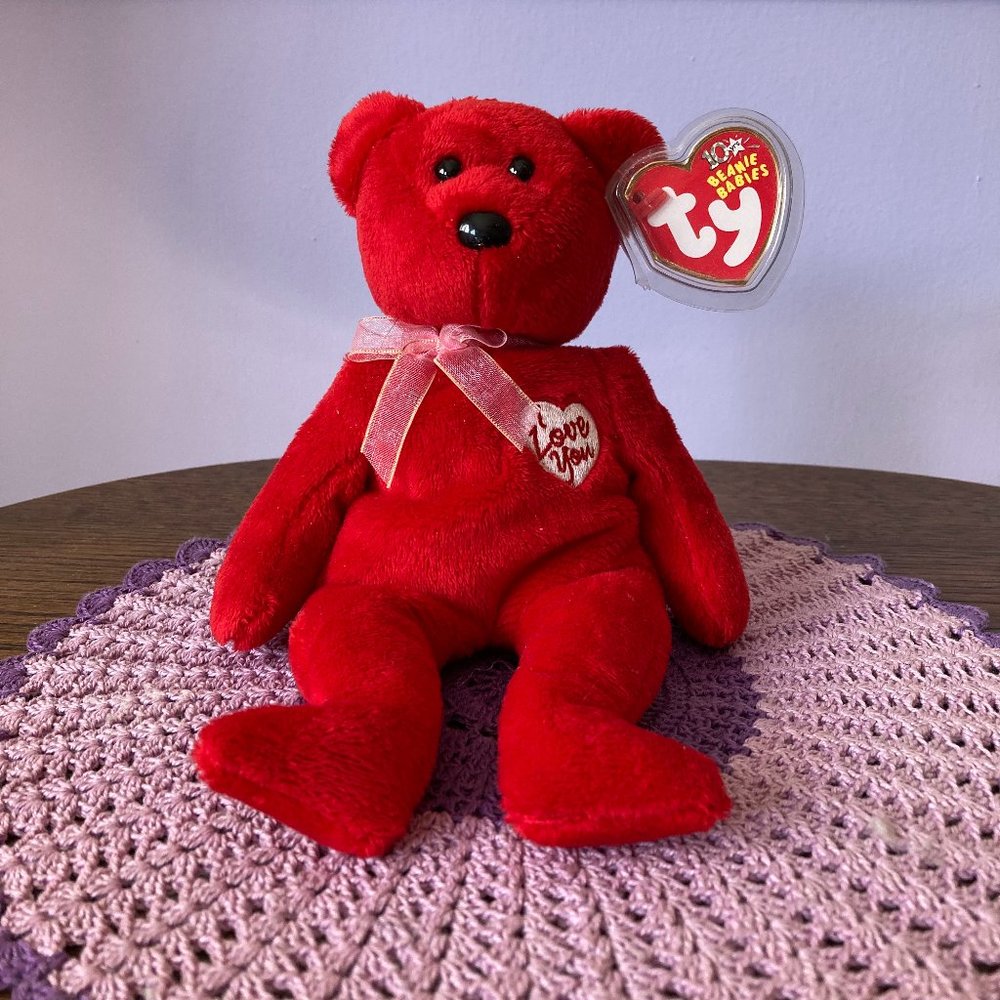 10 year, Secret, TY Beanie Babies Teddy Bear . I love you